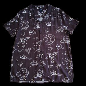 Philcos Space Print Button Up